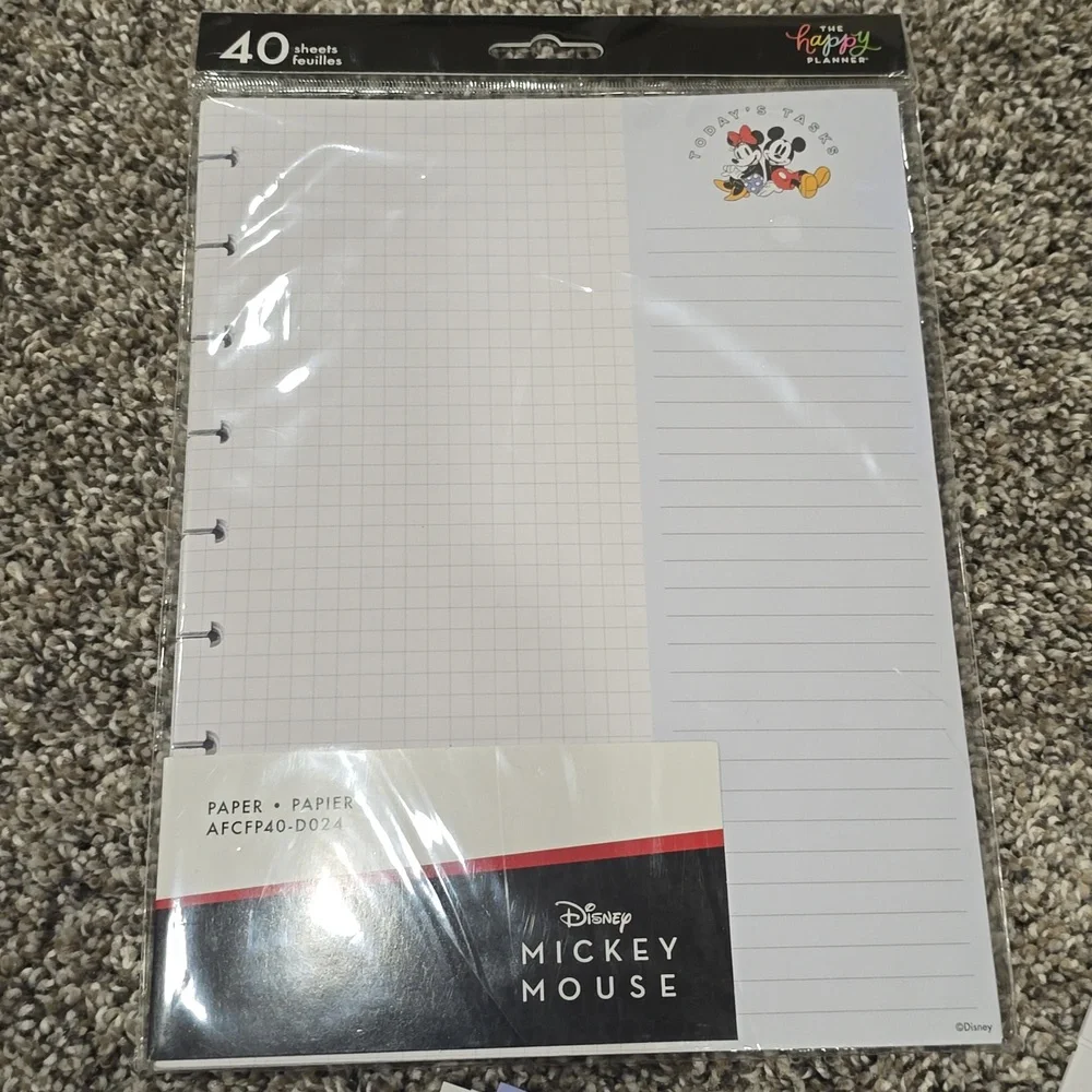 The Happy Planner Disney Mickey Mouse Undated Calender Extension Pack & Paper